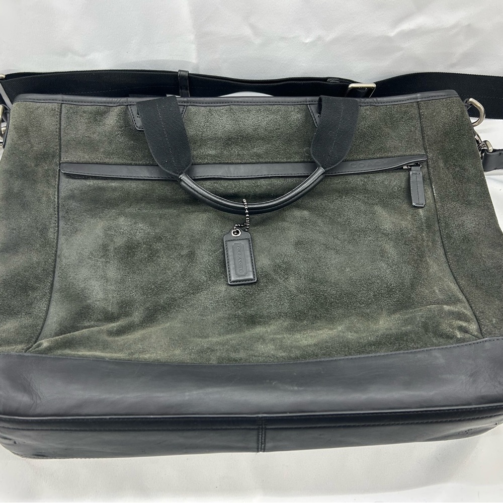 COACH CAMDEN SUEDE/LEATHER SUPPLY BAG F70926 Crossbody Shoulder Tote